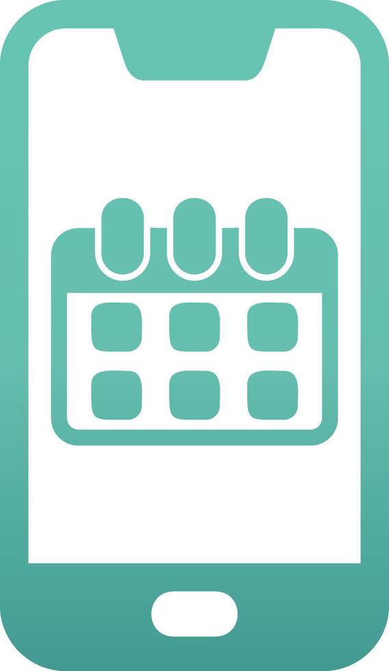 Smartphone Calendar Vecto Icon vector