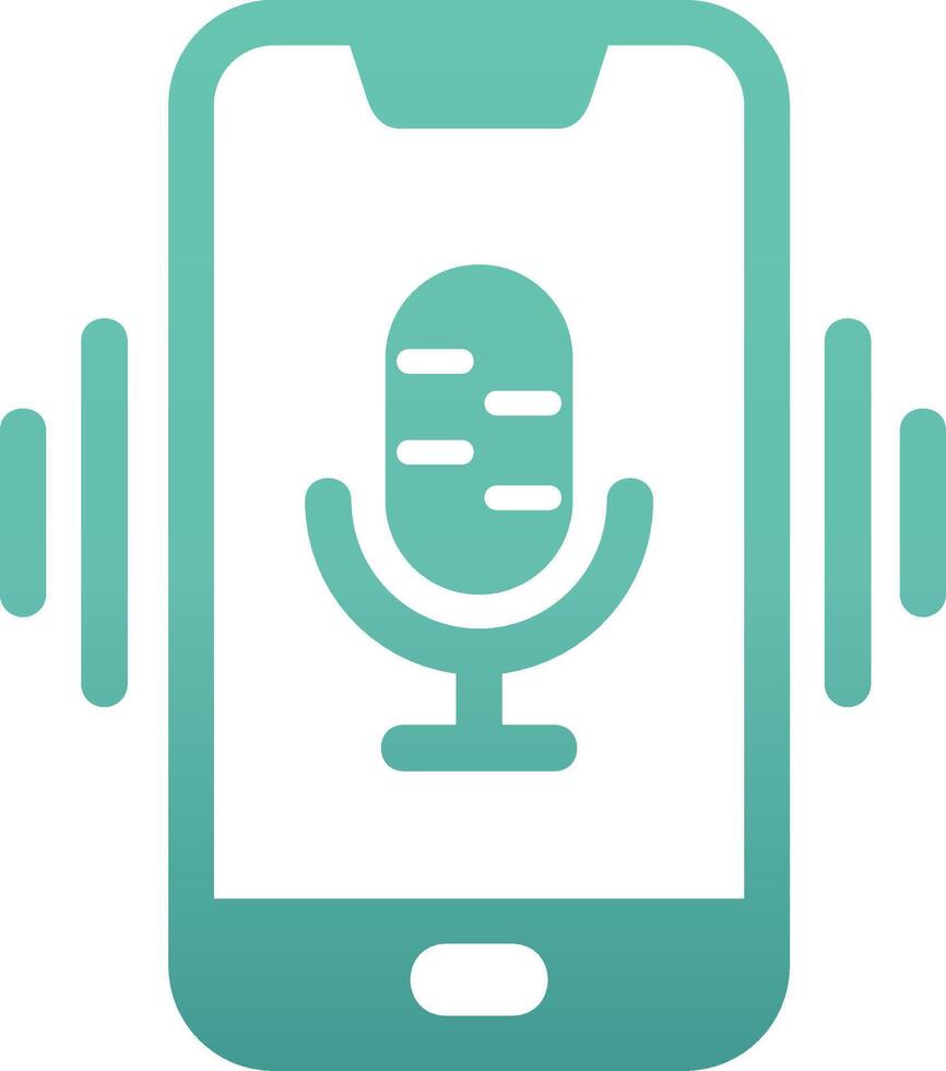 Mobile Voice Assistant Vecto Icon vector