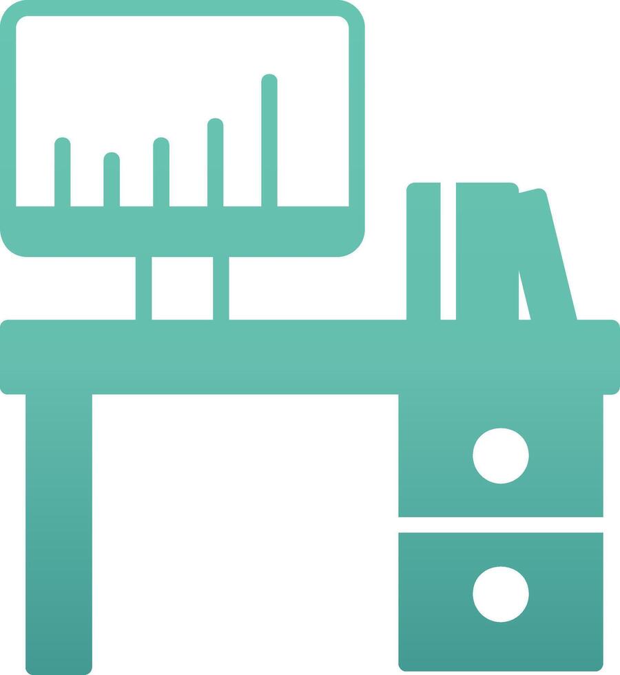 Office Desk Vecto Icon vector