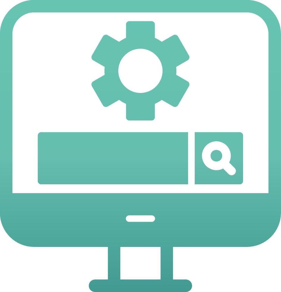 Computer Search Engine Vecto Icon vector