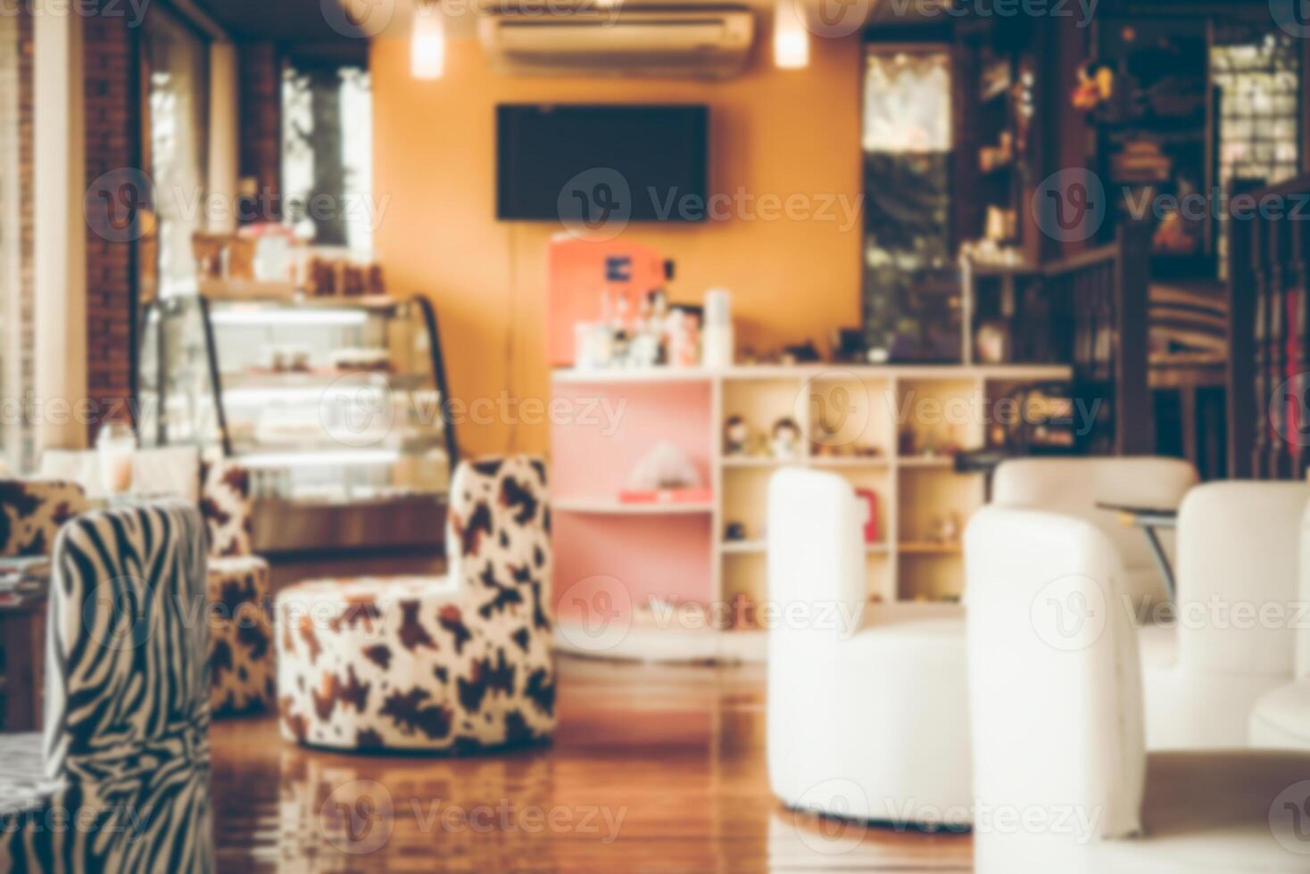 Blur  image of Coffee Shop  for use as Background photo