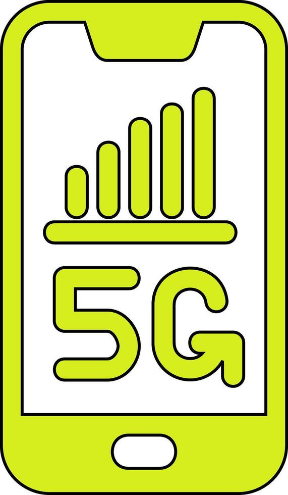 5g teléfono inteligente vecto icono vector