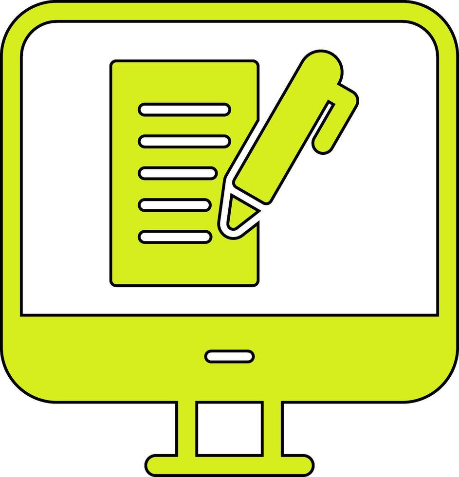 Computer Copywriting Vecto Icon vector