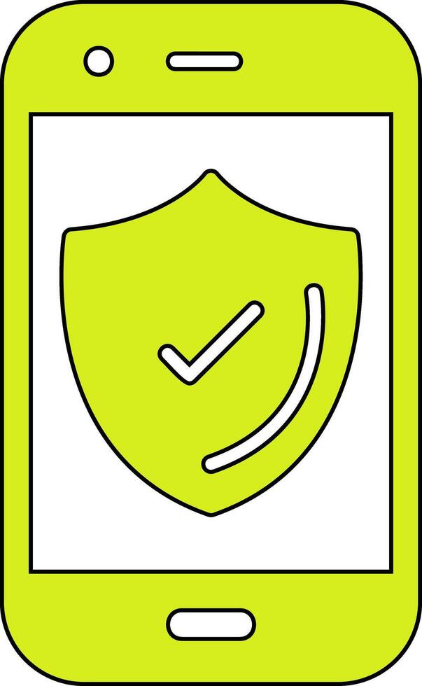 Phone Shield Vecto Icon vector