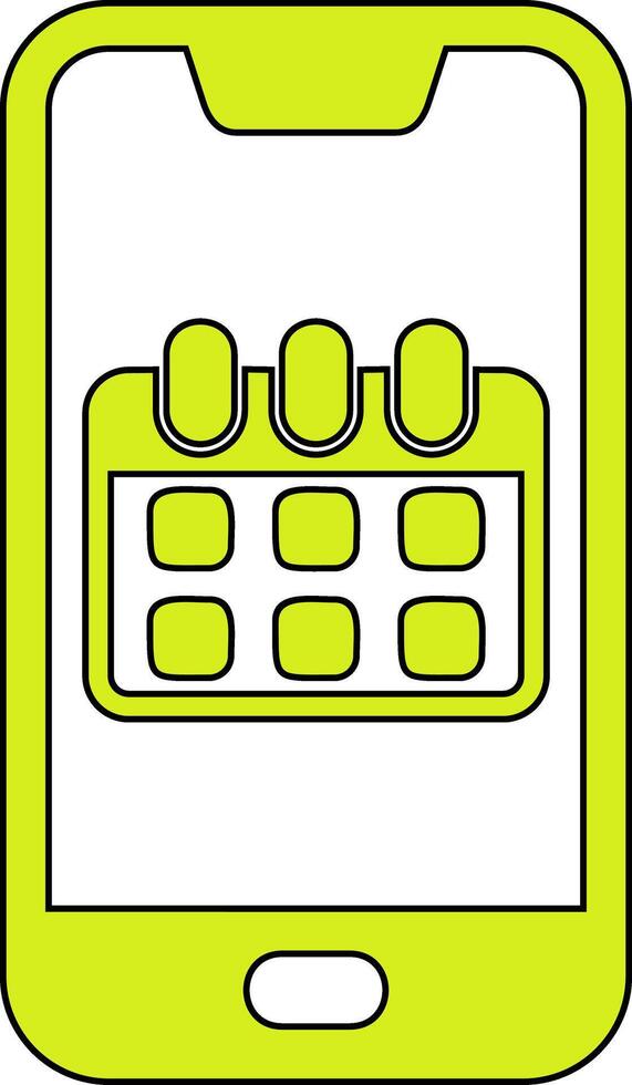 Smartphone Calendar Vecto Icon vector