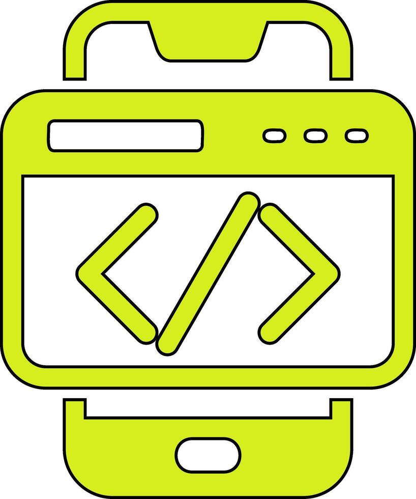 Smartphone Coding Vecto Icon vector