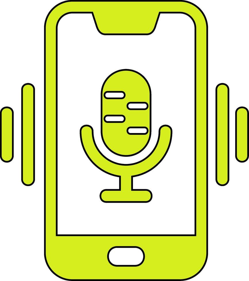 Mobile Voice Assistant Vecto Icon vector
