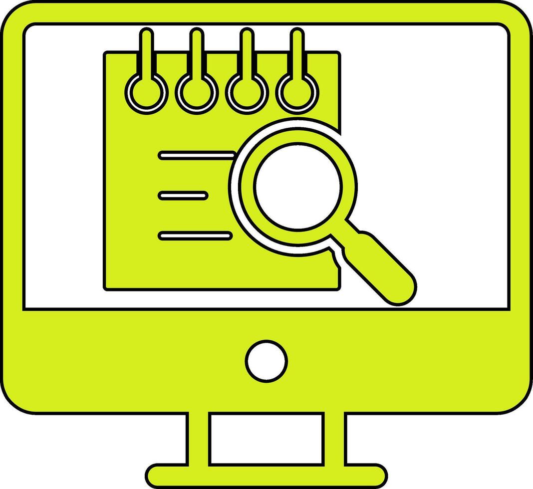 File Search Computer Vecto Icon vector