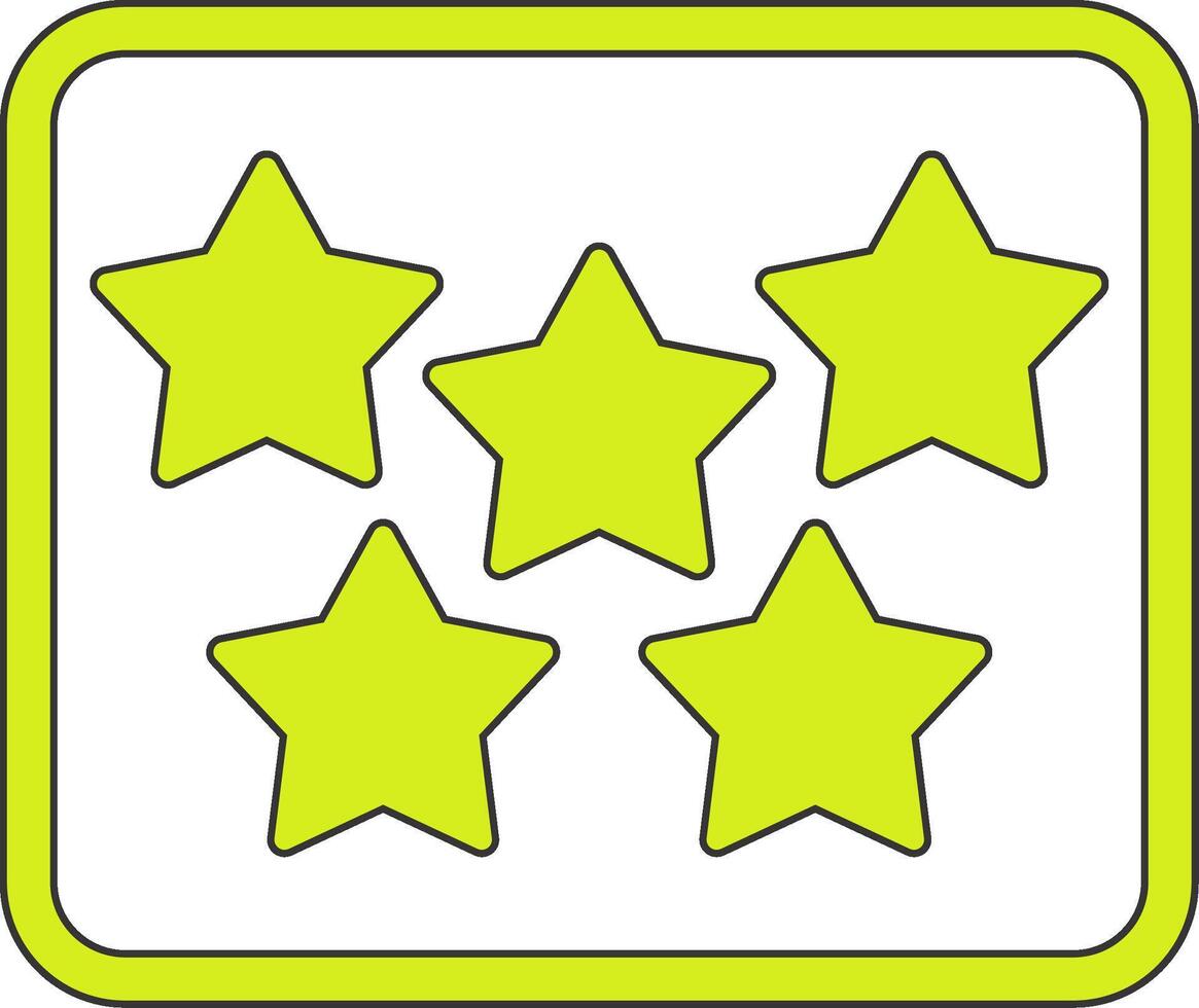 Five Star Vecto Icon vector