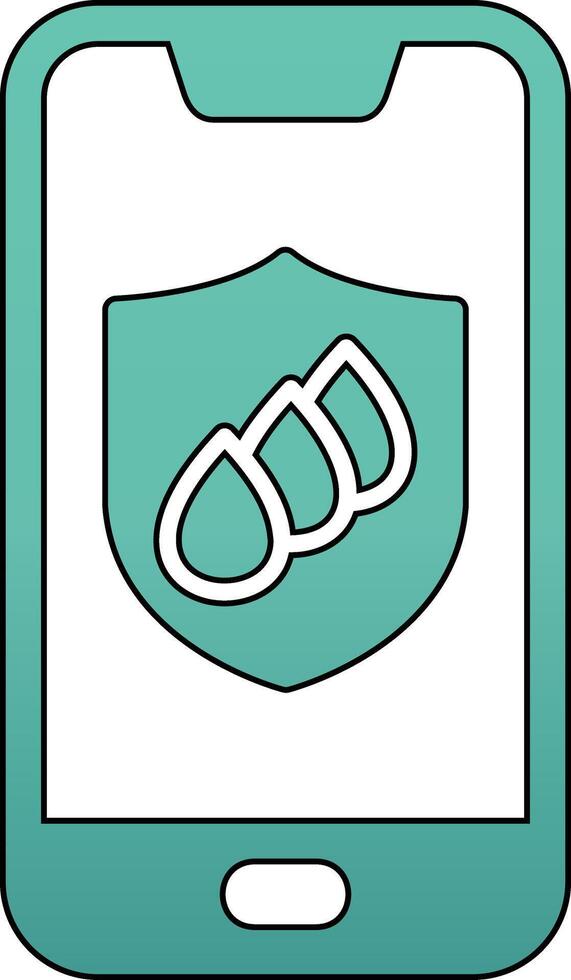 Waterproof phone Vecto Icon vector