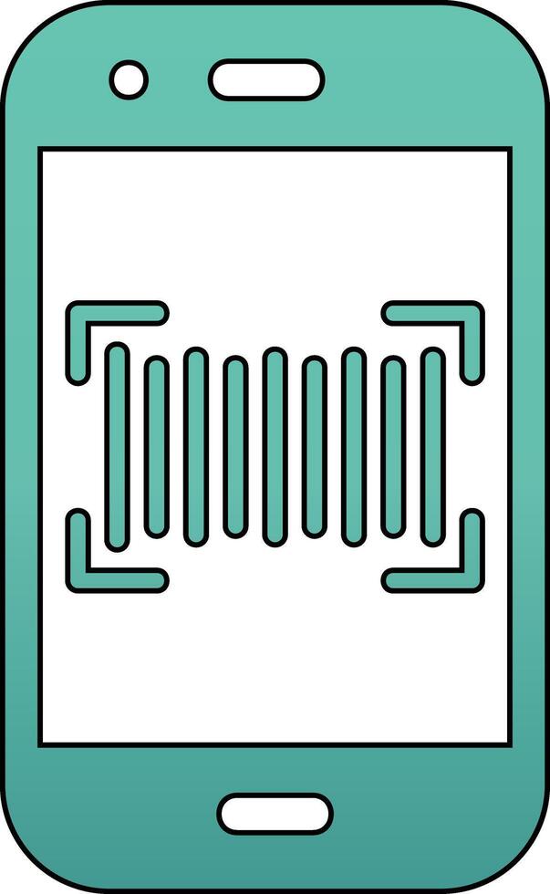 Phone Scanning Vecto Icon vector