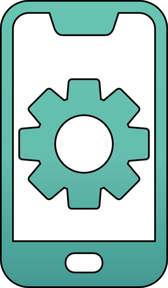 Mobile Setting Vecto Icon vector