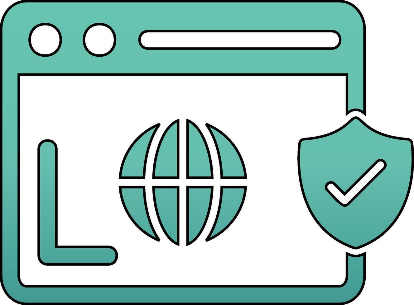 Secure  Browser Vecto Icon vector