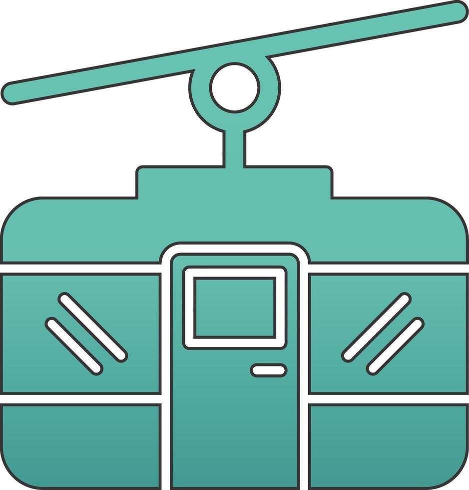 Cable Car Vecto Icon vector