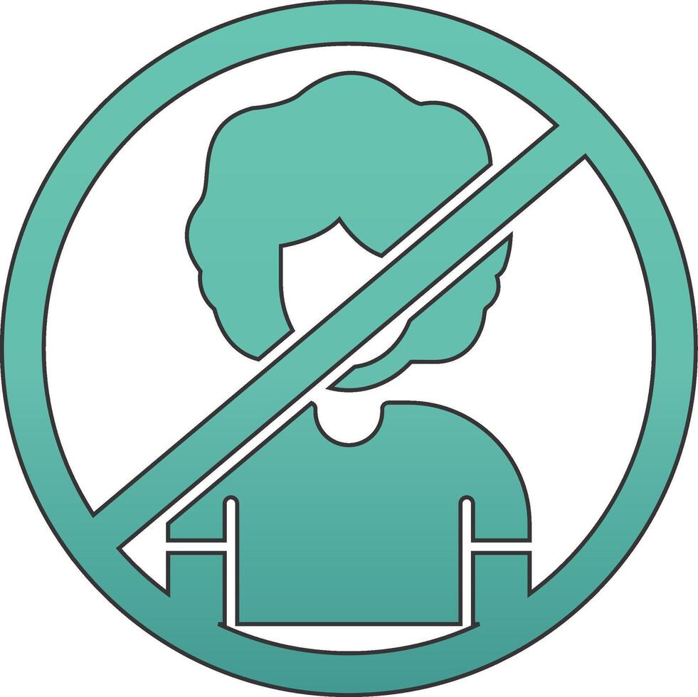 Person Not Allowed Vecto Icon vector