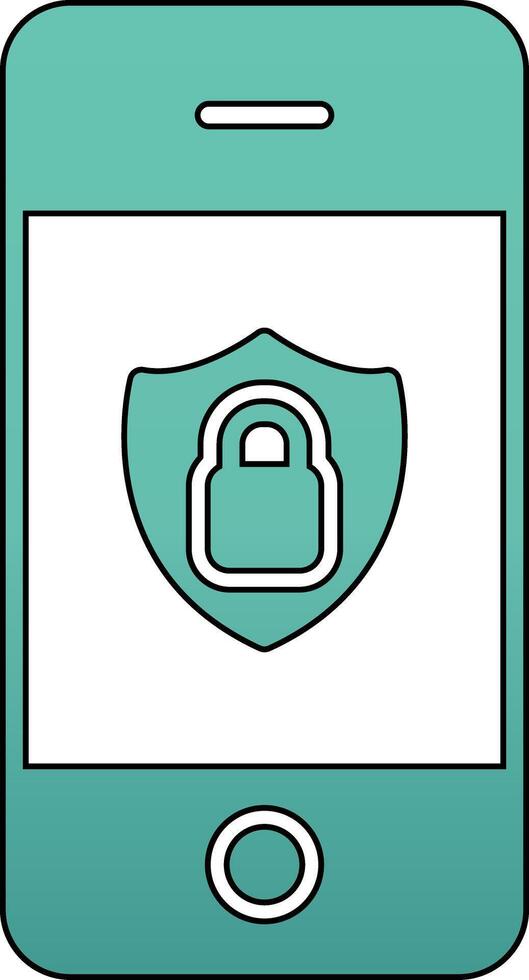 Mobile Security Vecto Icon vector