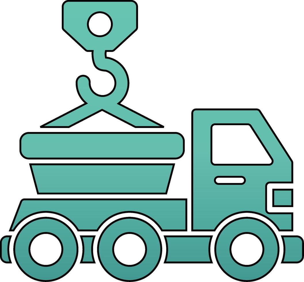 Skip Truck Vecto Icon vector