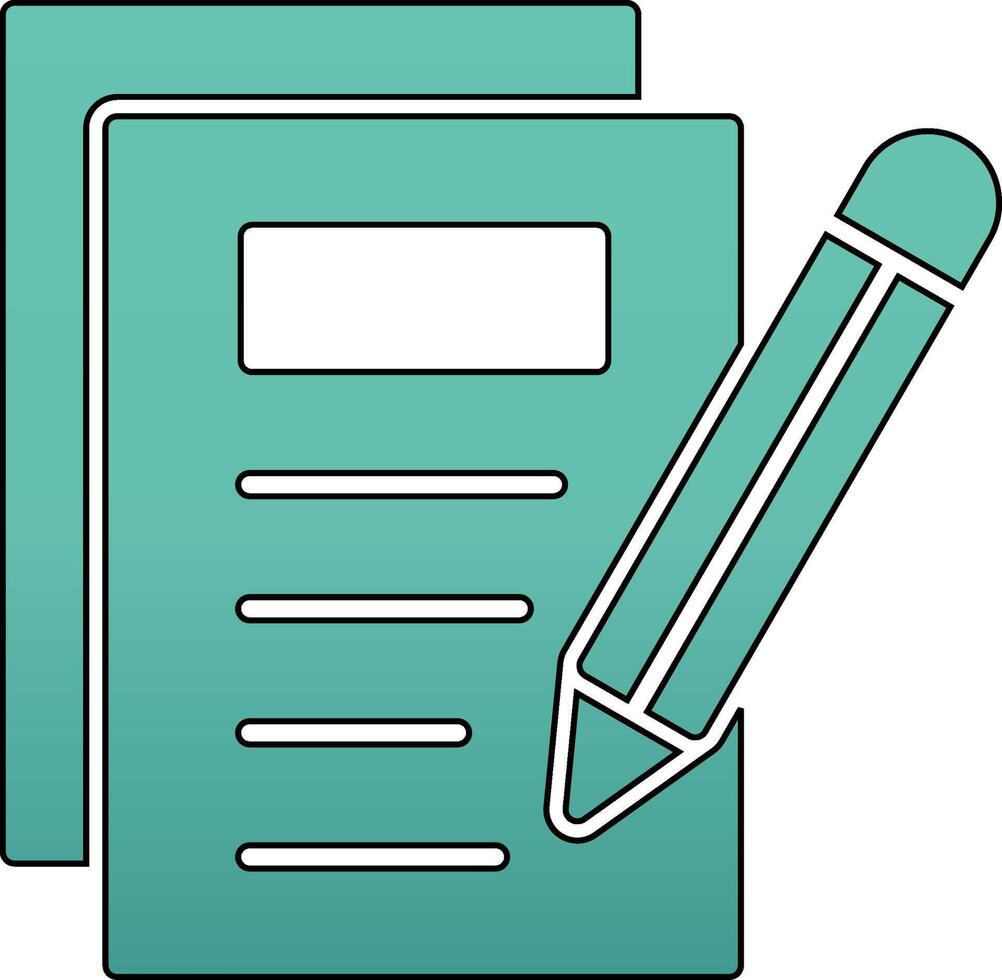 Notes Writing Vecto Icon vector