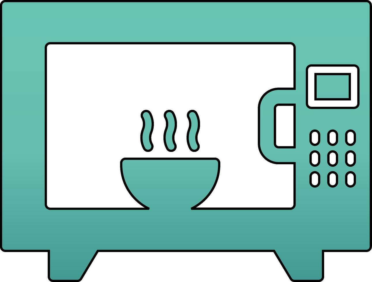 Microwave Oven Vecto Icon vector