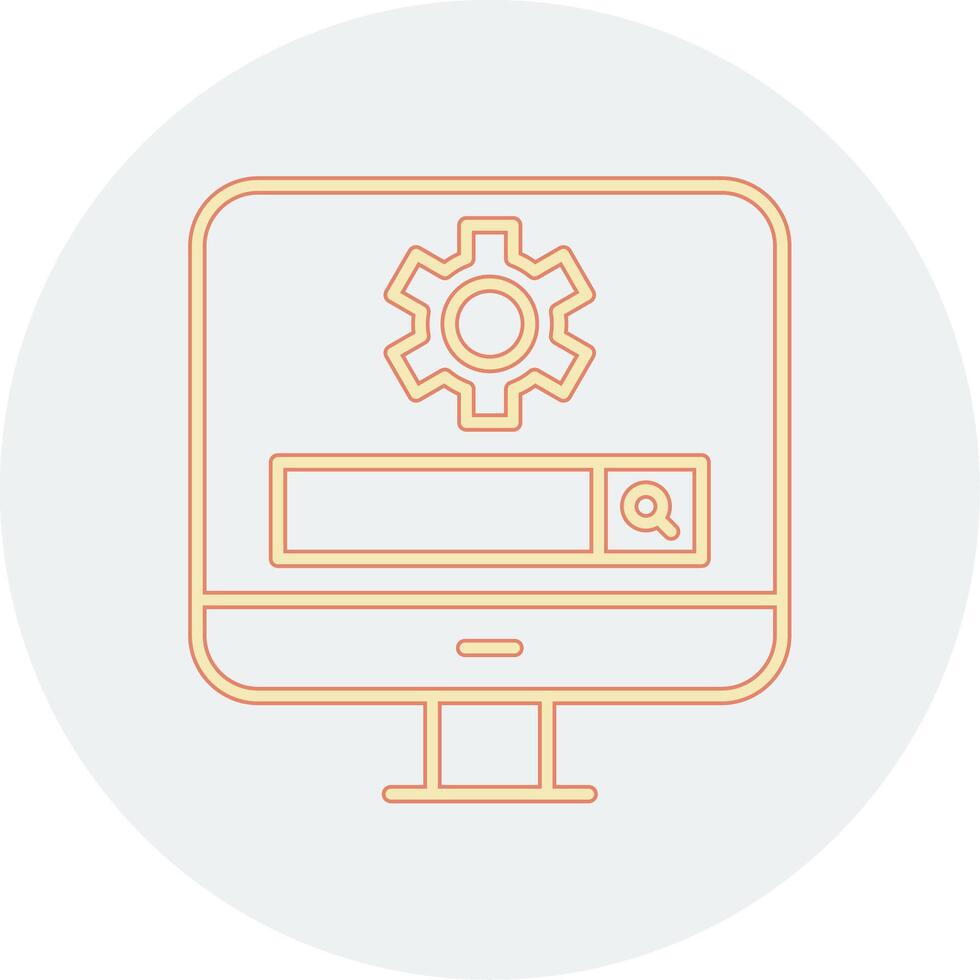 Computer Search Engine Vecto Icon vector