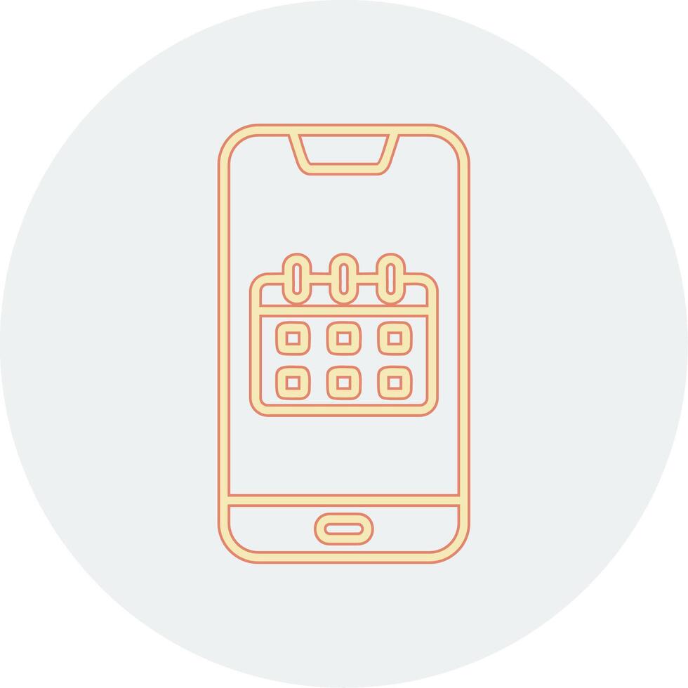 Smartphone Calendar Vecto Icon vector