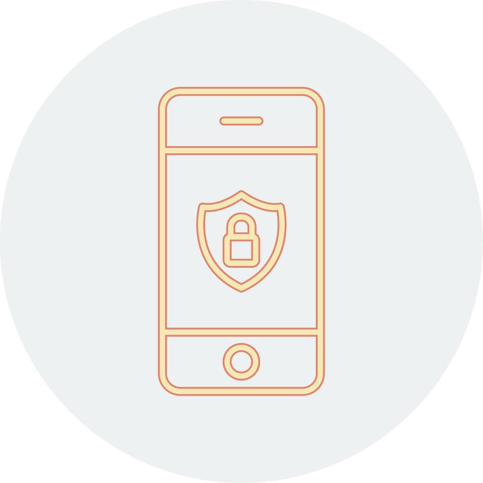 Mobile Security Vecto Icon vector