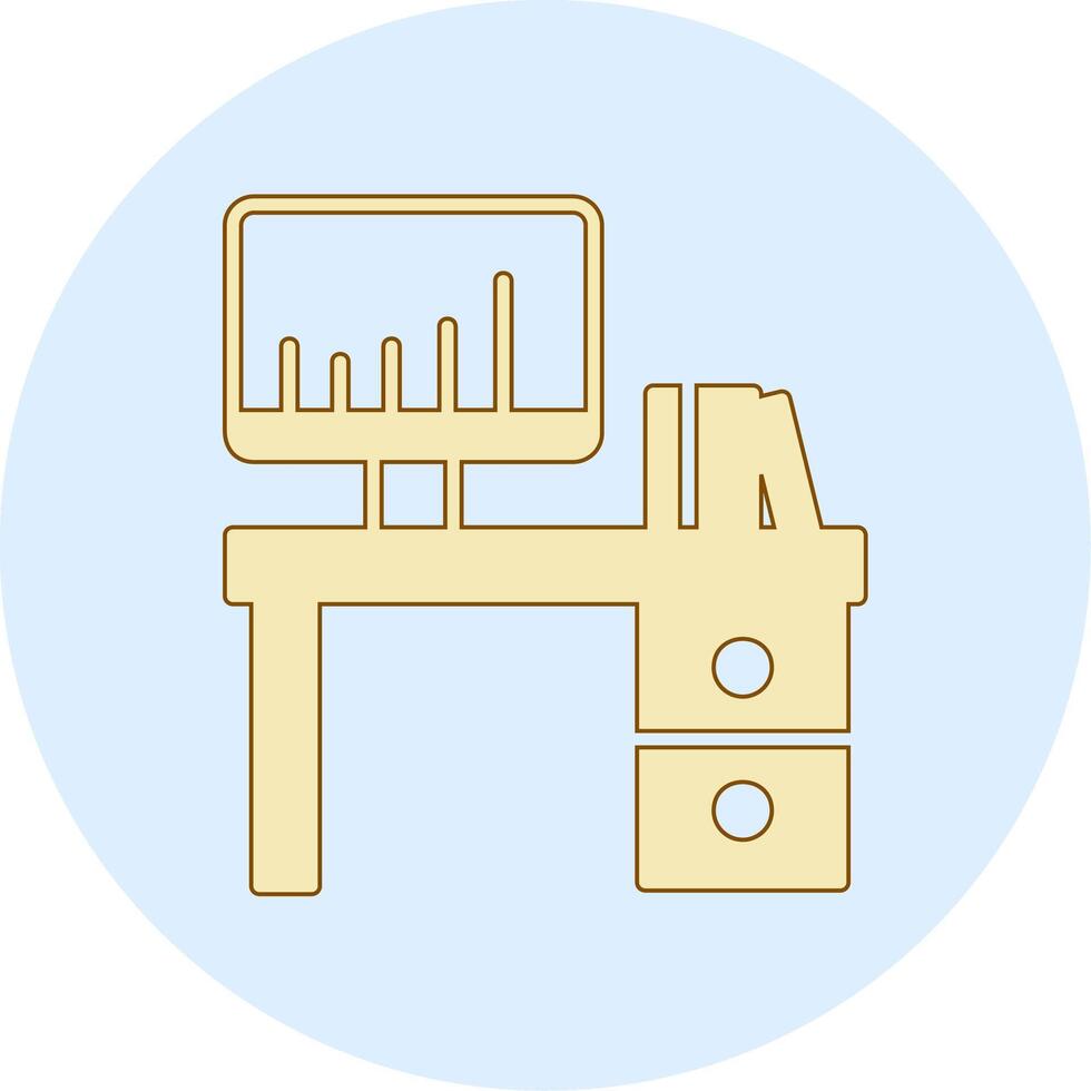 Office Desk Vecto Icon vector