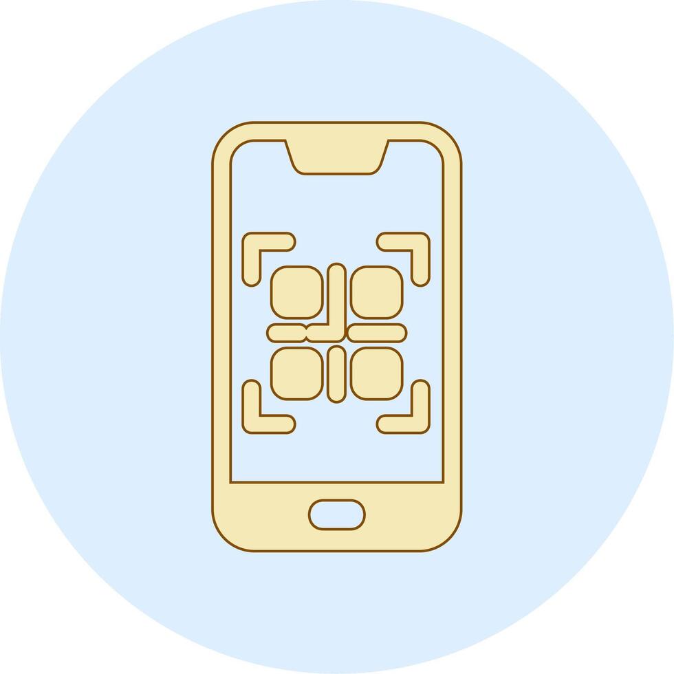 Smartphone QR Code Vecto Icon vector