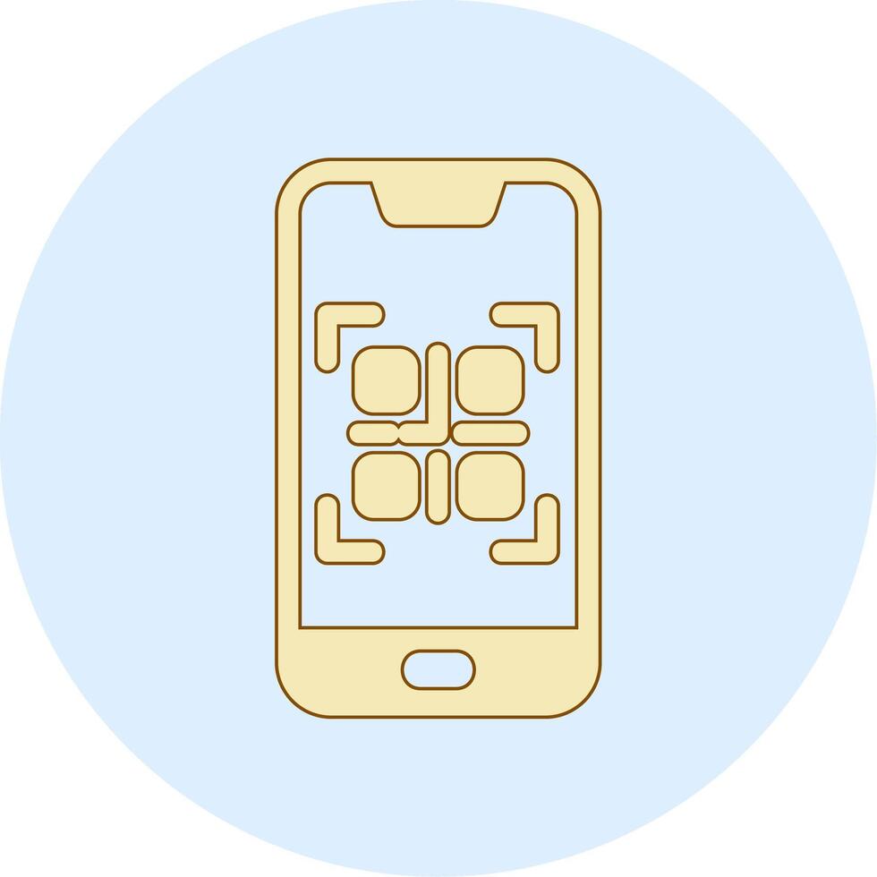 Smartphone QR Code Vecto Icon vector