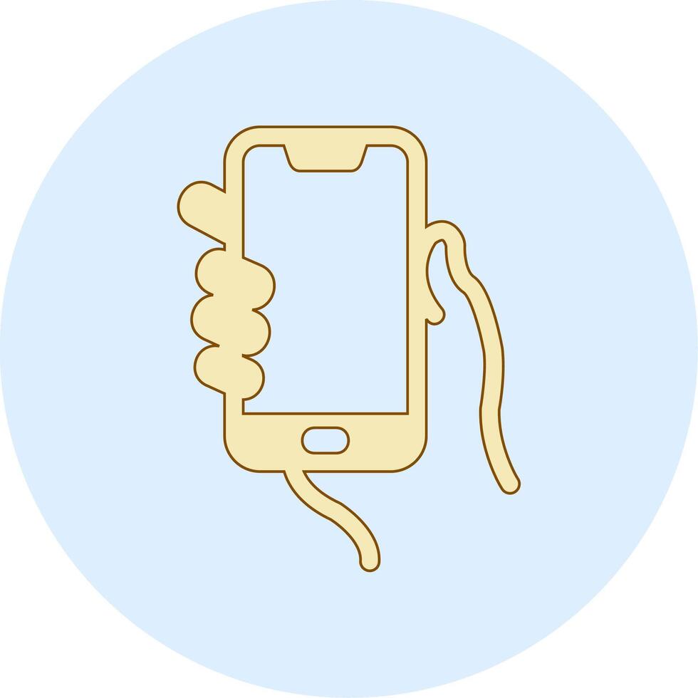 Hands holding mobile phone Vecto Icon vector