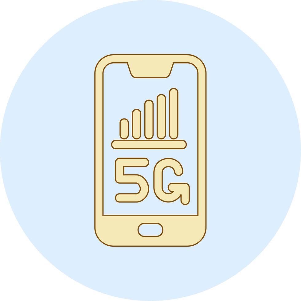 5g teléfono inteligente vecto icono vector