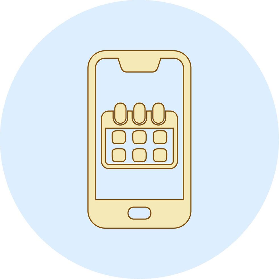 Smartphone Calendar Vecto Icon vector