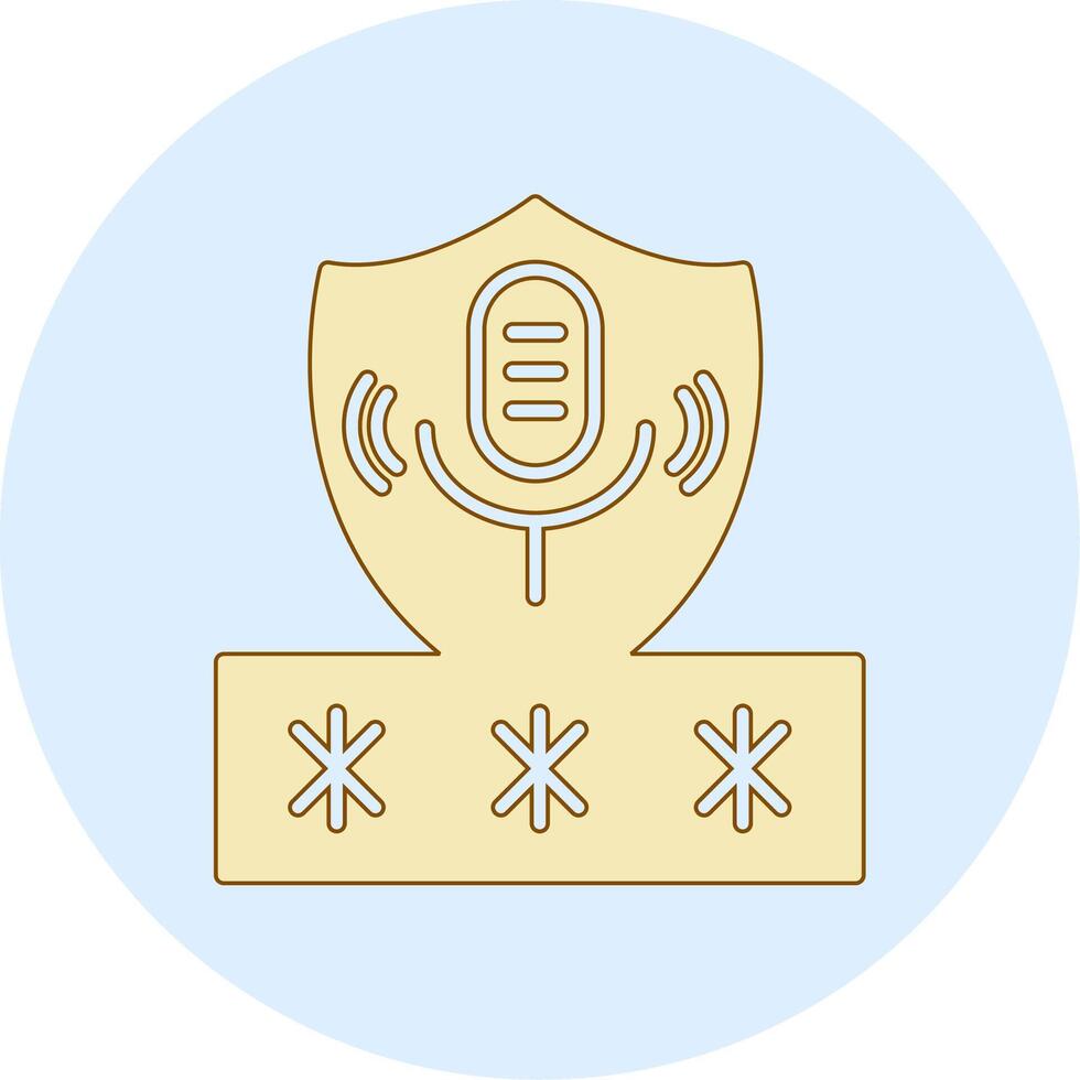 voz acceso seguridad vecto icono vector