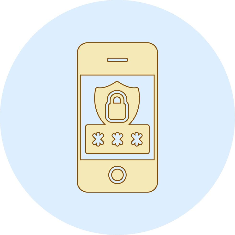 Mobile Security Vecto Icon vector