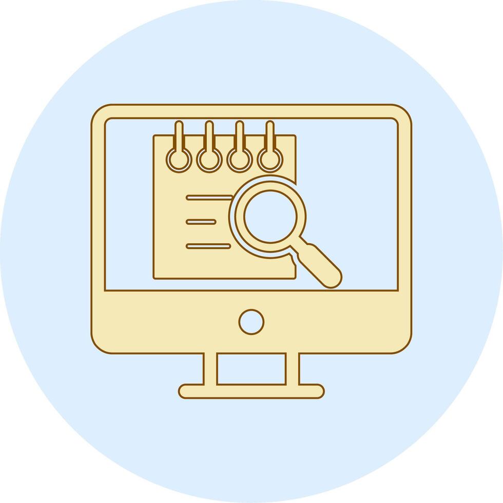 File Search Computer Vecto Icon vector