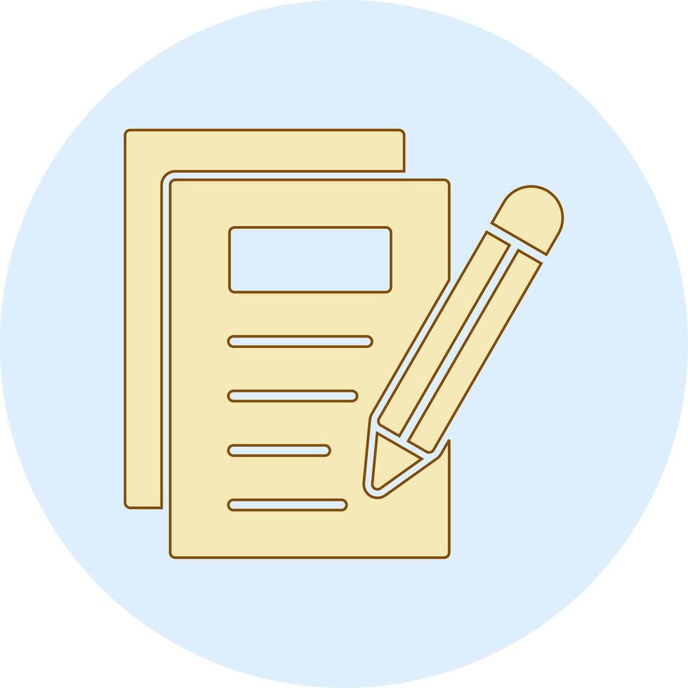 Notes Writing Vecto Icon vector