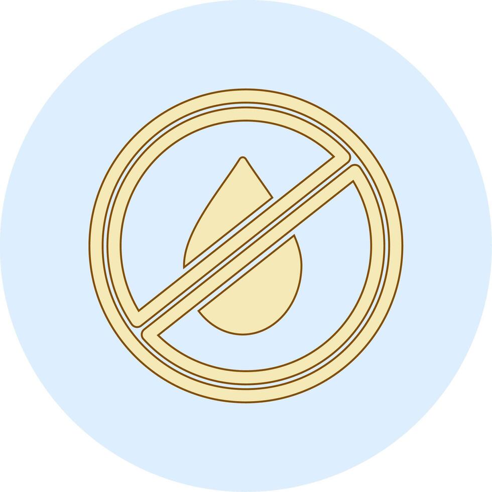 No Water Vecto Icon vector
