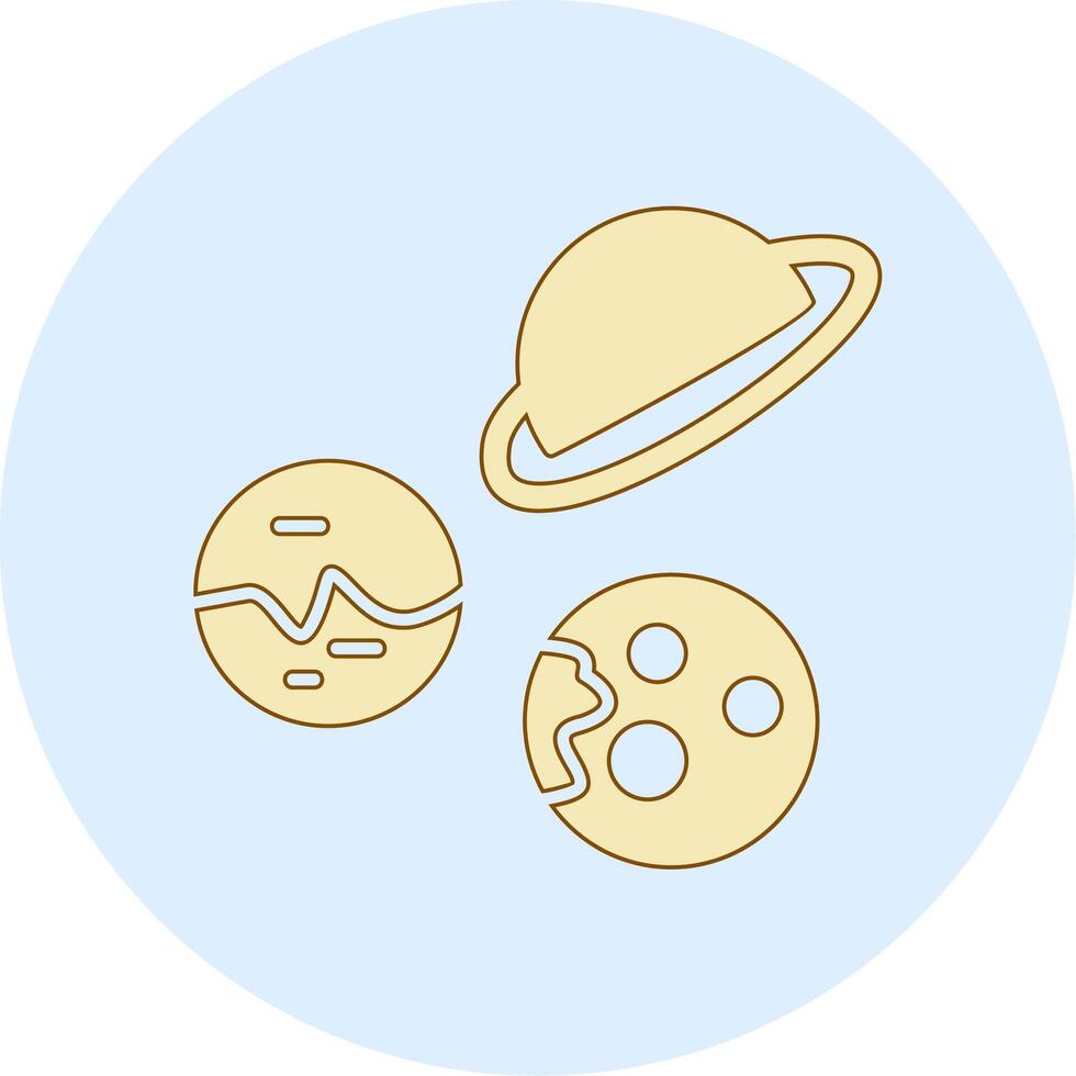 planetas vecto icono vector