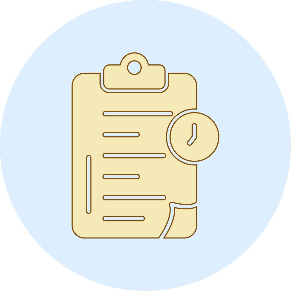 Time Clipboard Vecto Icon vector