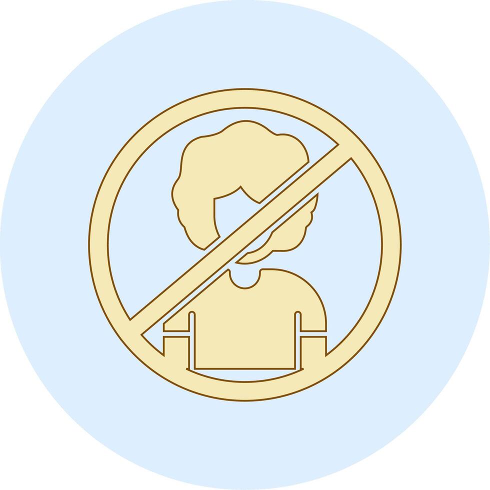 Person Not Allowed Vecto Icon vector