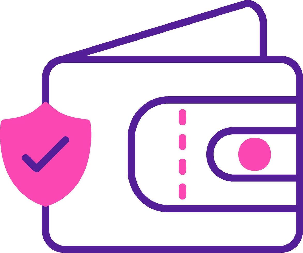 Wallet Secure Vecto Icon vector