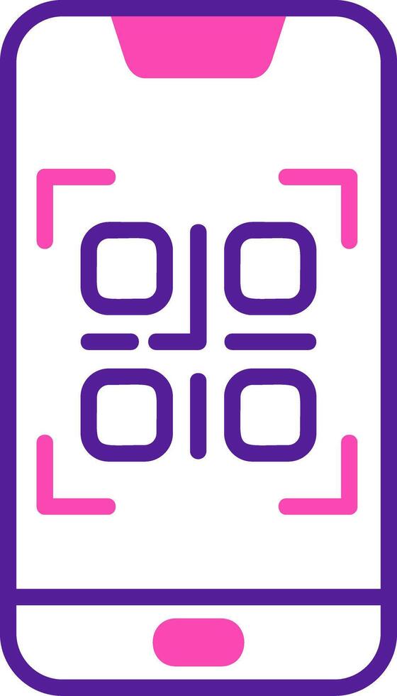 Smartphone QR Code Vecto Icon vector