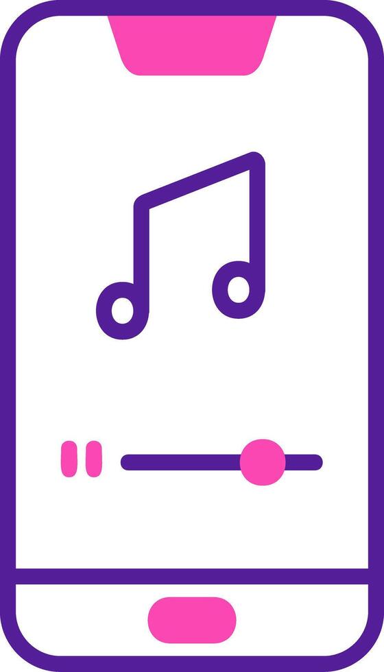 Mobile Music Player Vecto Icon vector