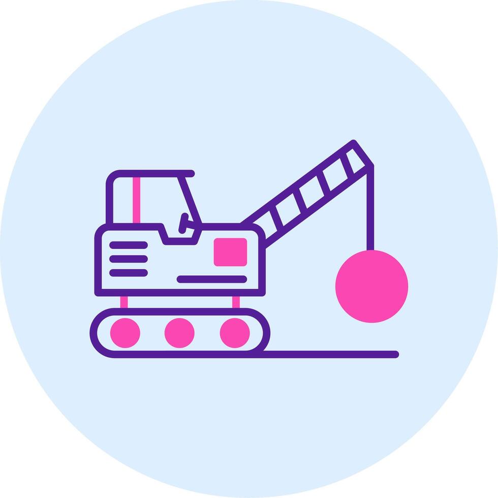 Demolition Truck Vecto Icon vector