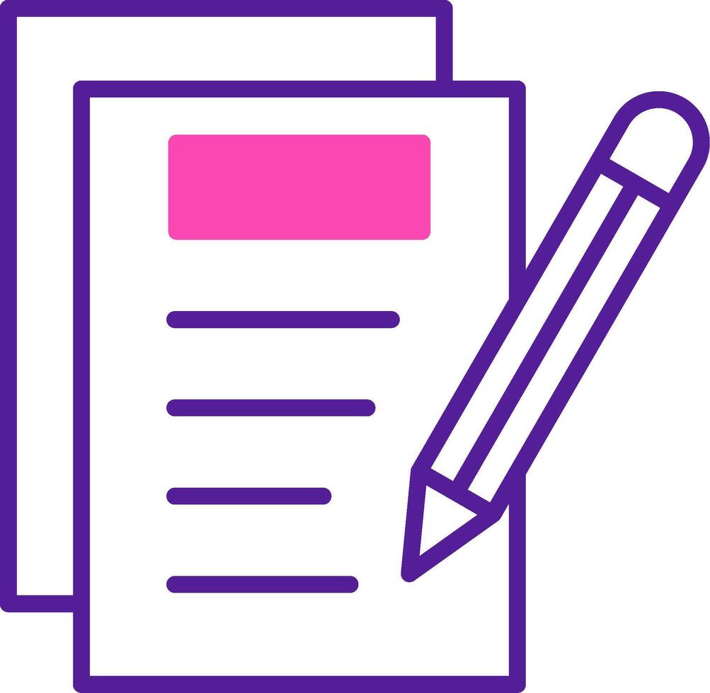 Notes Writing Vecto Icon vector