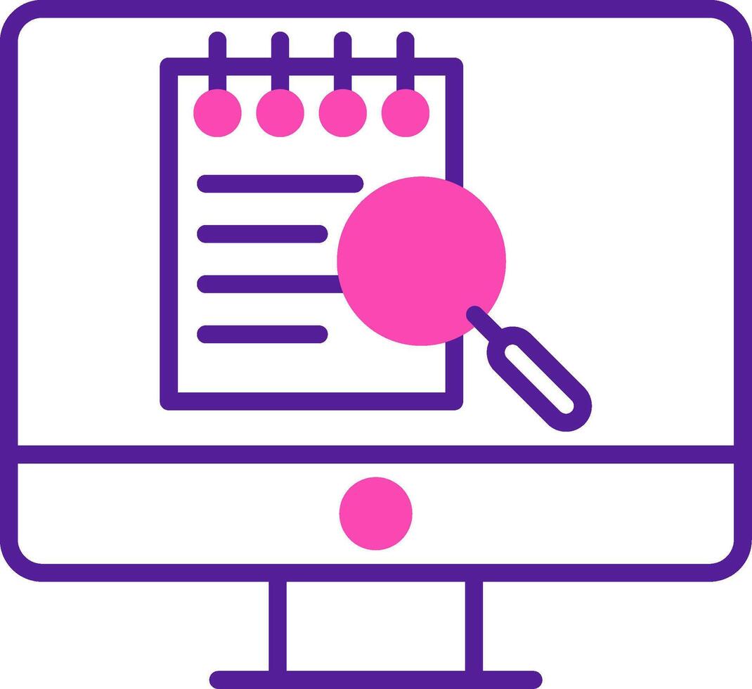 File Search Computer Vecto Icon vector
