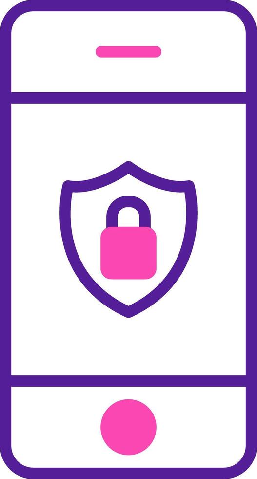 Mobile Security Vecto Icon vector