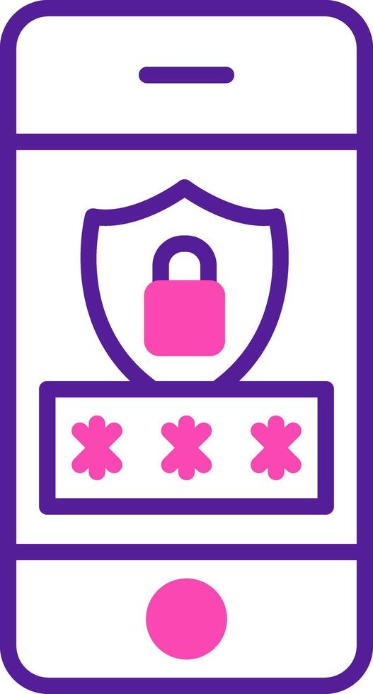 Mobile Security Vecto Icon vector