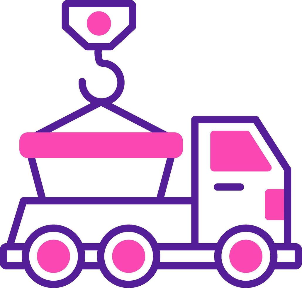 Skip Truck Vecto Icon vector