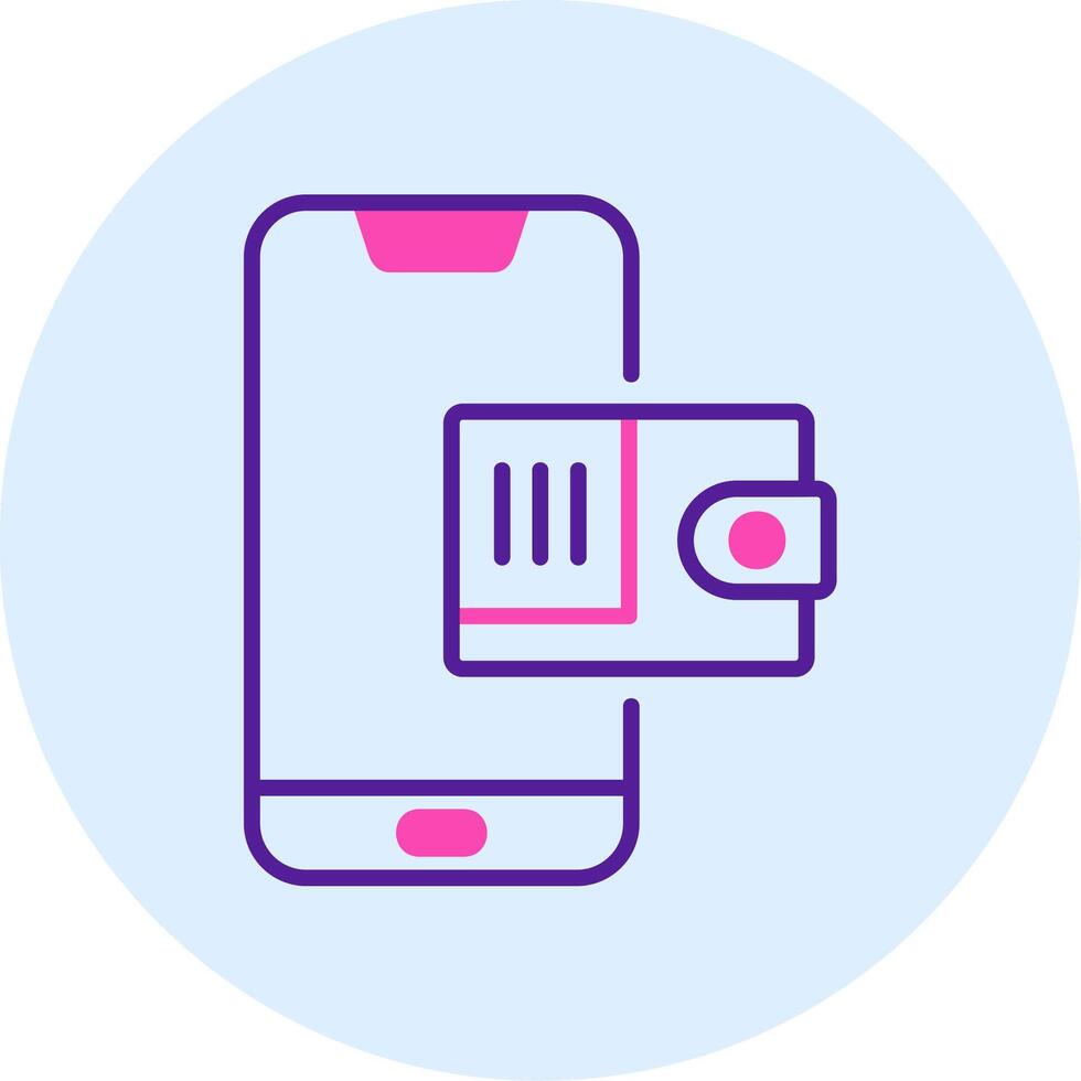 Mobile Wallet Vecto Icon vector